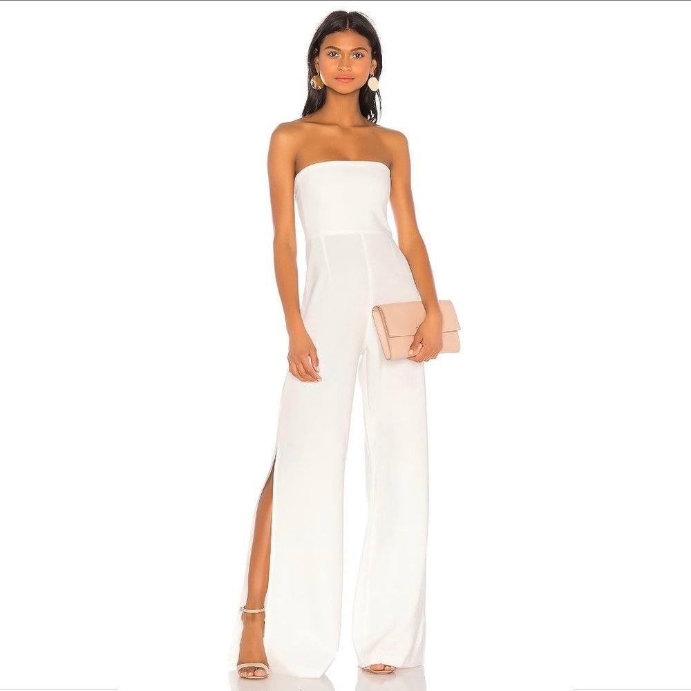 Elegant White Strapless Jumpsuit